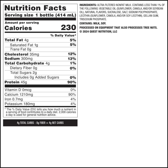 Quest Protein Milkshake Rtd, Milkshake Proteic Cu Aroma De Capsuni, 414 Ml [4]