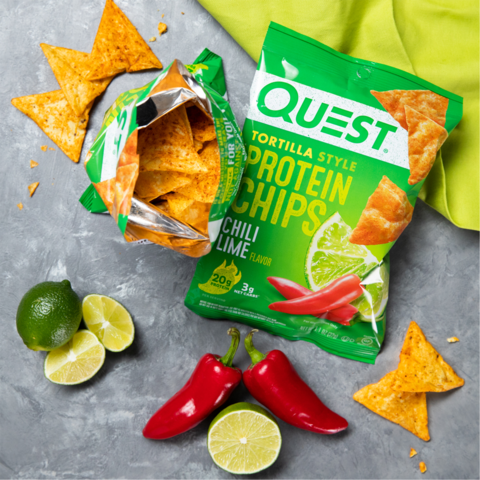 Quest Tortilla Style Protein Chips, Chipsuri Proteice, Cu Aroma De Chili Si Lime, 32 G [2]