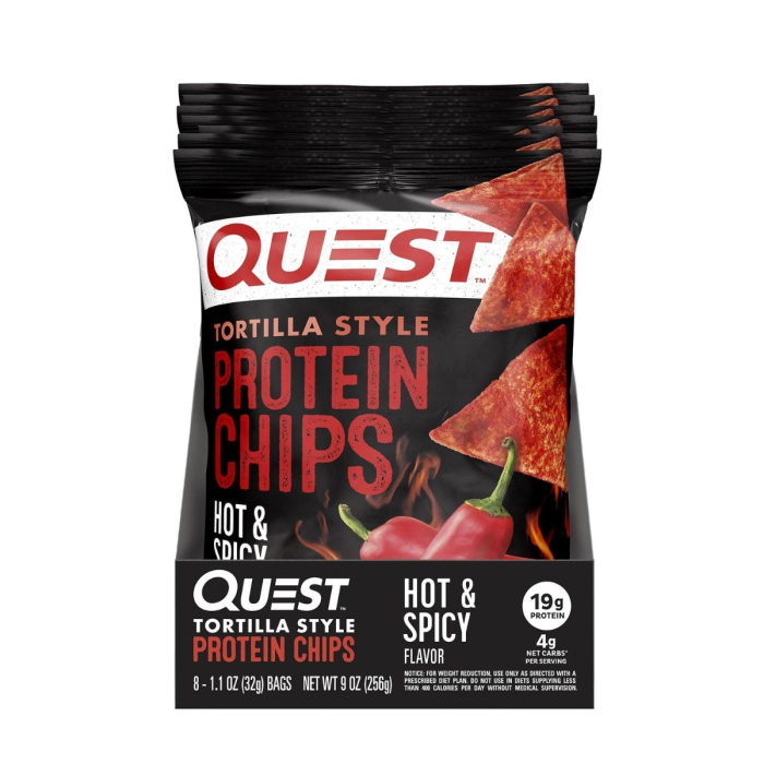 Quest Tortilla Style Protein Chips, Chipsuri Proteice Cu Aroma Picanta, 32 G [1]