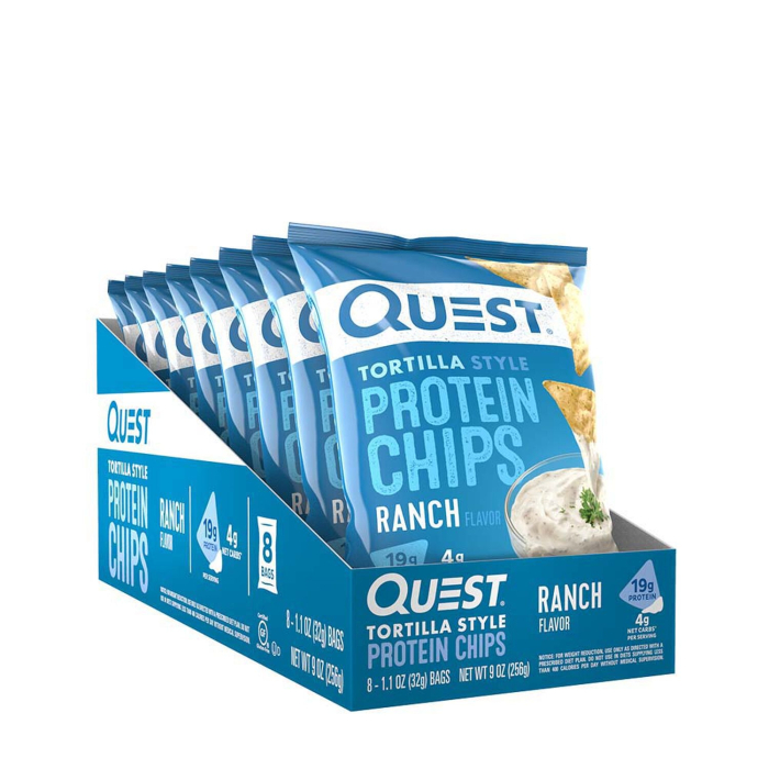 Quest Tortilla Style Protein Chips, Chipsuri Tortilla, Cu Aroma De Ranch, 32 G [5]