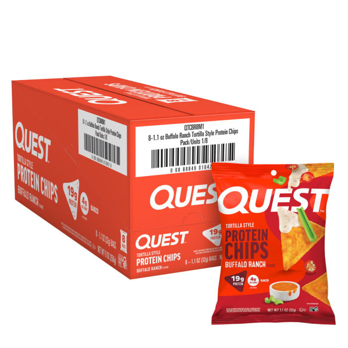 Quest Tortilla Style Protein Chips, Cu Aroma De Buffalo Ranch, 32 G [1]