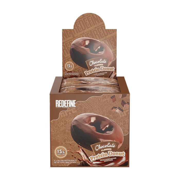 Redefine Foods Protein Donut Chocolate Flavor, Gogoasa Proteica Cu Aroma De Ciocolata, 58g [2]