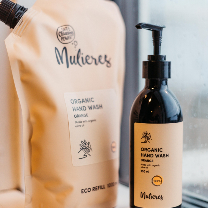 Refill Sapun lichid 100% ingrediente naturale Orange (1000 ml), Mulieres [3]