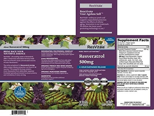 Resvitale Resveratrol 500 Mg, Quercetina 40 Mg, 30 Cps [2]