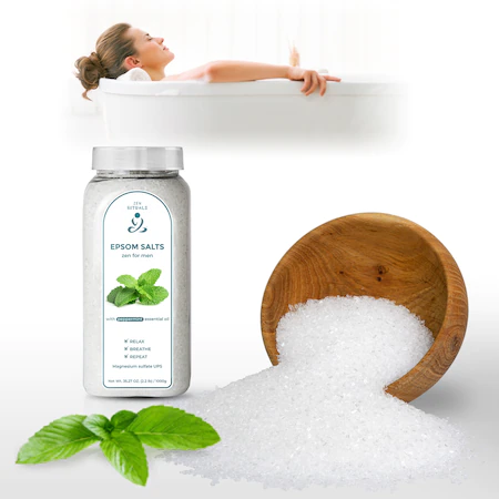 Sare de Baie Epsom (SULFAT DE MAGNEZIU) cu ulei esential de Menta *1 KG [2]