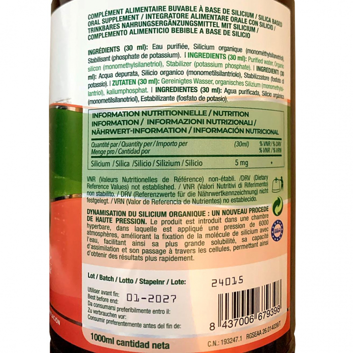 SILICIUM G7 Original Dinamizat (  formula originală cu siliciu organic a Dr. Loïc Le Ribault) * 1L [3]
