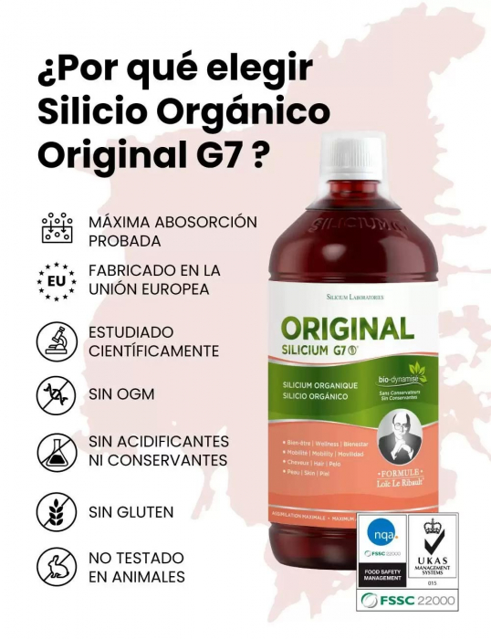 SILICIUM G7 Original Dinamizat (  formula originală cu siliciu organic a Dr. Loïc Le Ribault) * 1L [4]