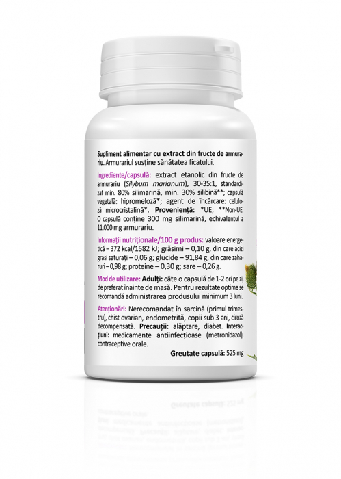 SILYMARIN FORTE( actiune hepatoprotectoare, sustine regenerarea si detoxifierea ficatului) 30 CPS [2]