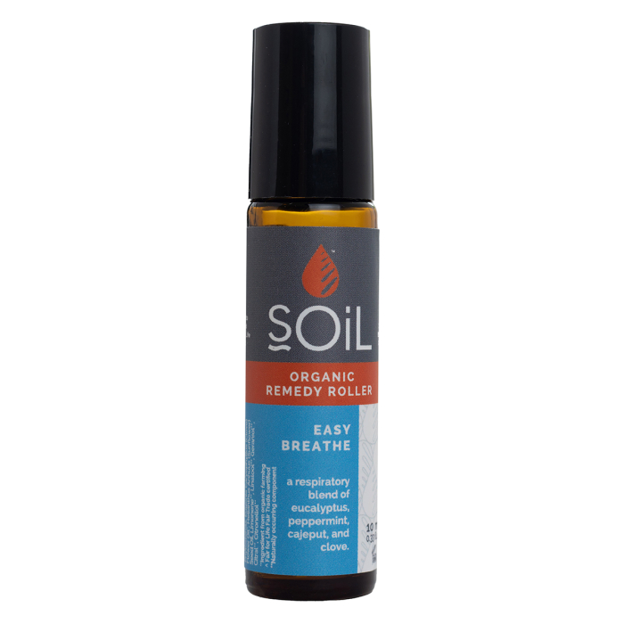 SOiL Roll-On Easy Breathe cu Uleiuri Esențiale Pure Organice ECOCERT 10 ml | Respirație Ușoară, Răceală și Gripă [1]