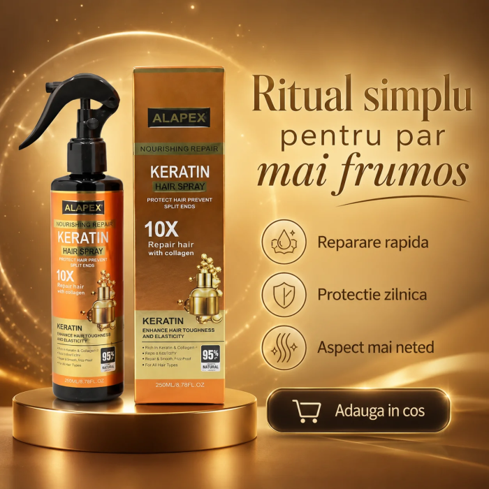 Spray de Păr cu Keratină și Colagen, 250 ml – Reparare Rapidă și Protecție Termică până la 230°C [3]