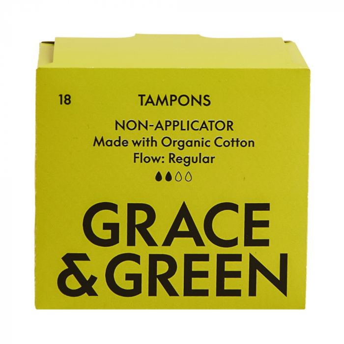 Tampoane din bumbac organic 100% Normal (18 buc), Grace and Green [1]