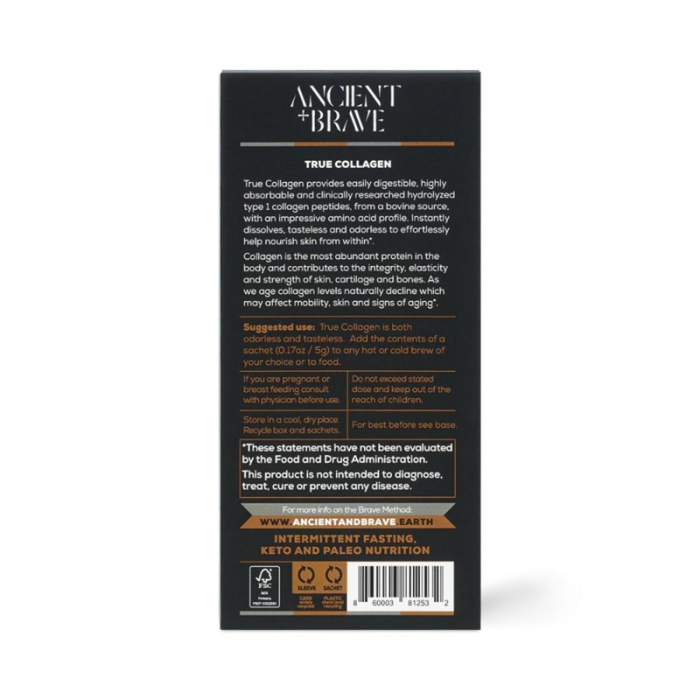 True Collagen powder (15 plicuri x 5 grame), Ancient and Brave [4]