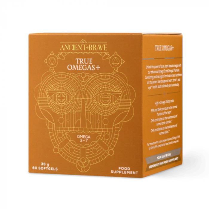 True Omega, Omega-3, Omega-7 (60 capsule softgel), Ancient and Brave [3]