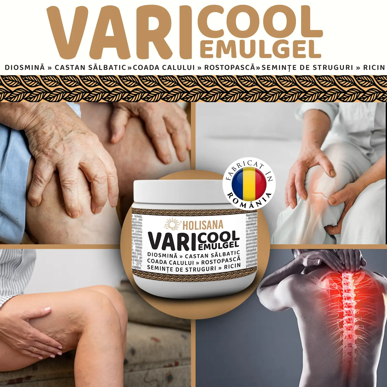 VariCool - (Vindeca ulceratiile cutanate, eczemele, ranile, Reface venele varicoase,capilarele sparte) * 300 ML [3]