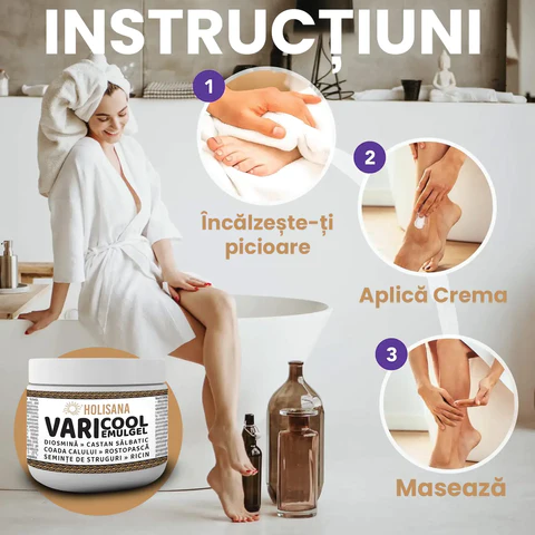 VariCool - (Vindeca ulceratiile cutanate, eczemele, ranile, Reface venele varicoase,capilarele sparte) * 300 ML [4]