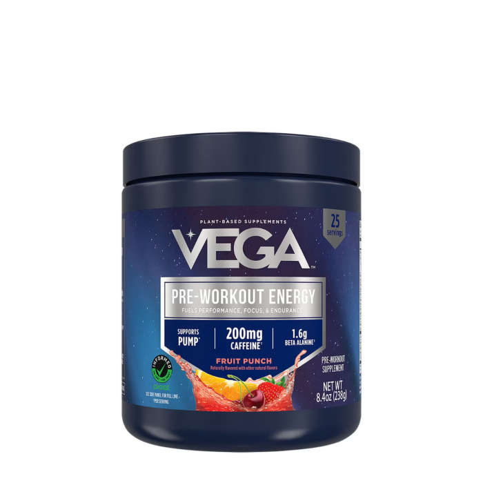 Vega Pre-workout Energy Fruit Punch Flavor, Pre Workout Cu Aroma De Mix De Fructe, 238 G [1]
