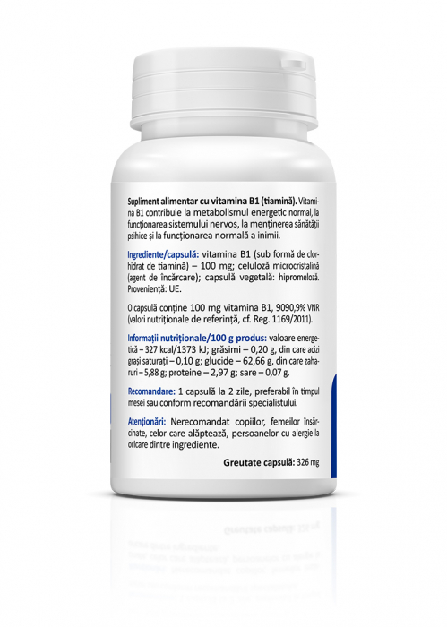 Vitamina B1(Sanatatea inimii si sistemului nervos) *60 CPS [2]
