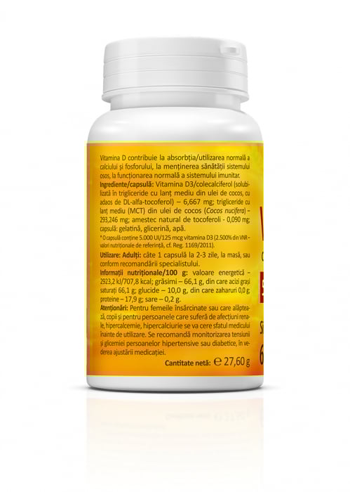 Vitamina D3 5000 UI (oase, mușchi și dinți sănătoși. Doza ideală în caz de deficit sever) [2]