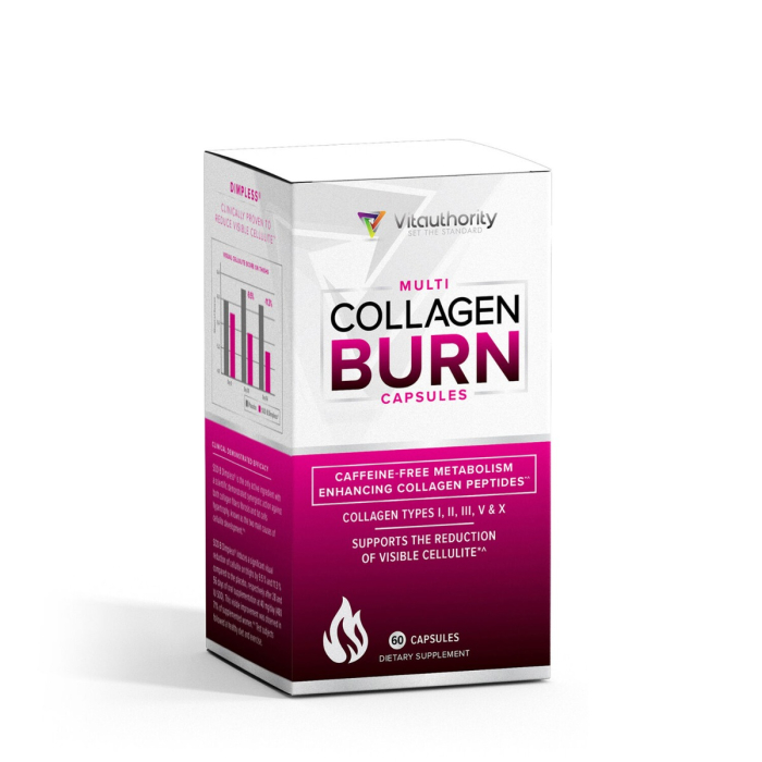 Vitauthority - Multi Collagen Burn: Caffeine-free Metabolism Enhancing Collagen Peptides, Formula Pentru Reducerea Celulitei Si Arderea Grasimilor, 60 Cps [2]
