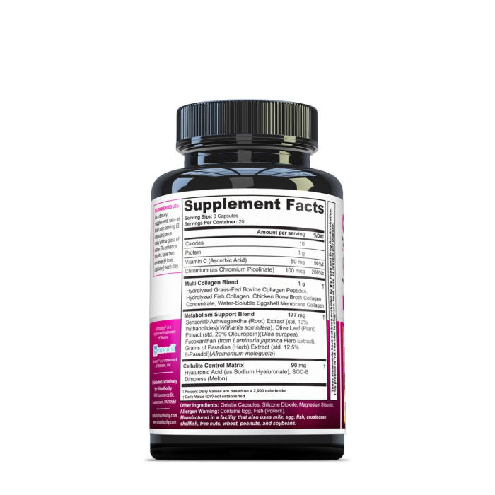 Vitauthority - Multi Collagen Burn: Caffeine-free Metabolism Enhancing Collagen Peptides, Formula Pentru Reducerea Celulitei Si Arderea Grasimilor, 60 Cps [6]