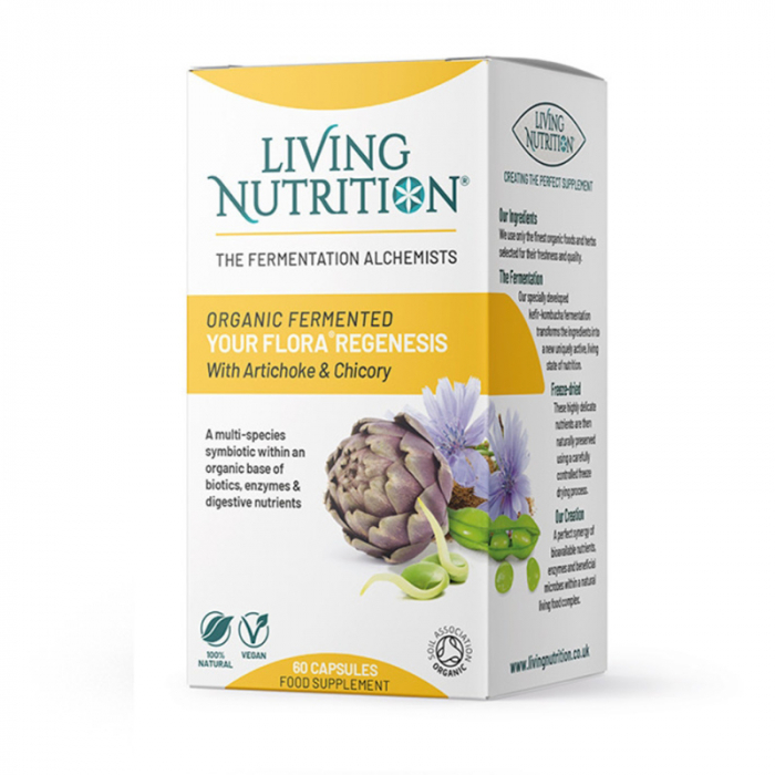 Your Flora Regenesis 700 mg probiotice fermentate pentru refacerea florei intestinale (60 capsule), Living Nutrition [2]