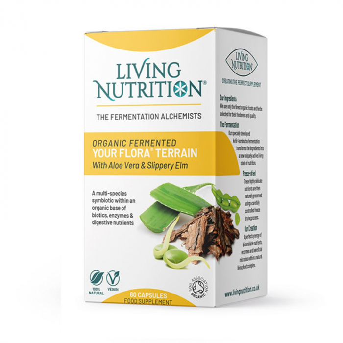 Your Flora Terrain 700 mg probiotice fermentate pentru protejarea mucoasei intestinale (60 capsule), Living Nutrition [2]
