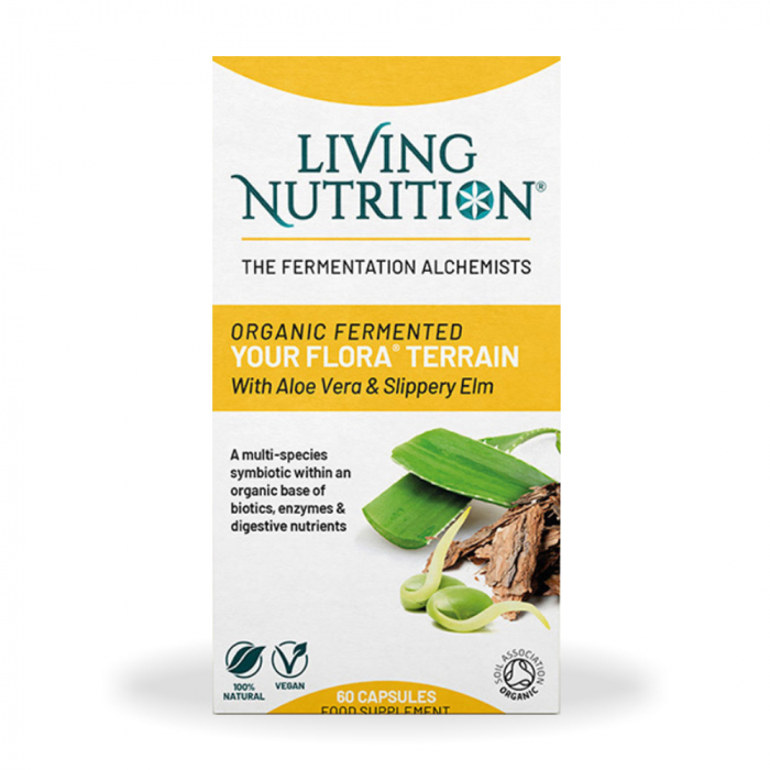 Your Flora Terrain 700 mg probiotice fermentate pentru protejarea mucoasei intestinale (60 capsule), Living Nutrition [1]