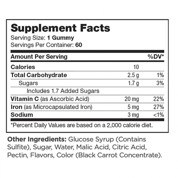 Zahler Chapter One Iron, Formula Sub Forma De Jeleuri Cu Fier, 60 Jeleuri [5]