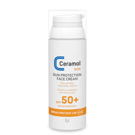 Solare - Cremă Protecție Solară SPF 50+ Ten Sensibil și Reactiv – Ceramol (50 ml)
