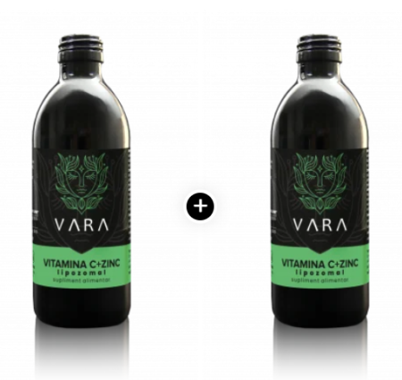 Zinc - 1+1 Gratuit Vitamina C + Zinc Lipozomal, formula Premium - Drogheria Vara - 250 ml- Mere verzi(alergii/dermatite/raceli)