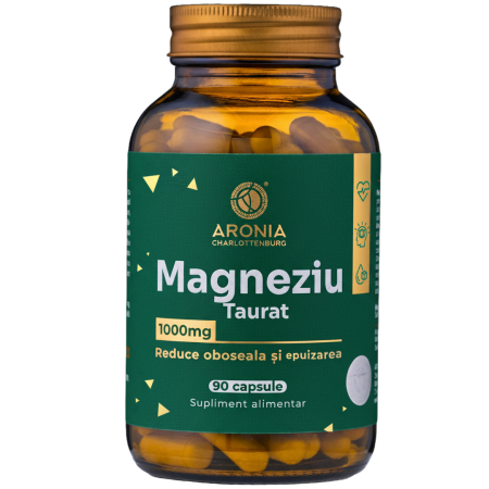 Energie & oboseală - Magneziu Taurat, 1000 mg, 90 capsule – Echilibru Cardiovascular și Mental