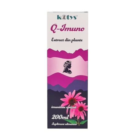 Afectiuni Frecvente - Q-Imuno Extract de Plante 200 ml Kotys – Echinacea, Cătină, Măceș, Ghimbir și Măslin pentru Imunitate și Vitalitate