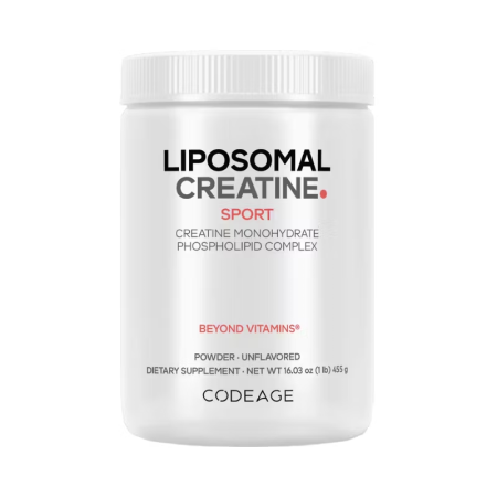 Afectiuni Frecvente - Codeage Liposomal Creatine Monohydrate, 455 g – Creatină Monohidrată 5000 mg cu Complex Fosfolipidic