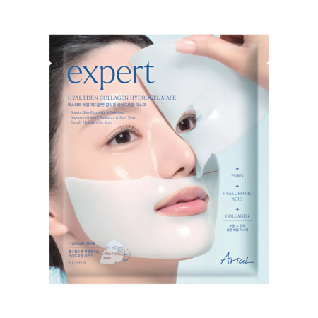 Ariul Expert Hyal PDRN Collagen Hydrogel Mask, 41 g – Mască cu Sodium DNA, 8 Forme de Colagen și Complex de Acid Hialuronic