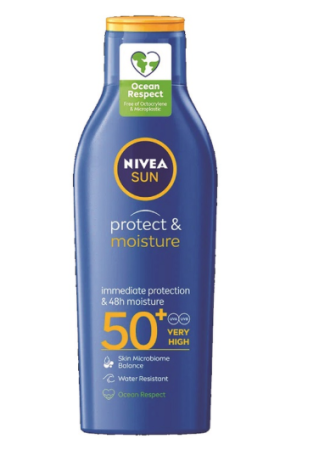Afectiuni Frecvente - NIVEA Sun Protect & Moisture SPF50+ 200 ml – Loțiune hidratantă pentru corp cu protecție solară foarte ridicată