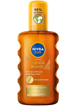 Afectiuni Frecvente - NIVEA Sun Carotene Ulei Spray pentru Bronzare Rapidă 200 ml – Ulei autobronzant pentru bronz intens și piele catifelată
