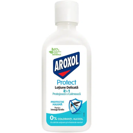 Afectiuni Frecvente - Aroxol Protect Loțiune Delicată, 85 ml – Protecție Anti-Țânțari cu Ingrediente Naturale