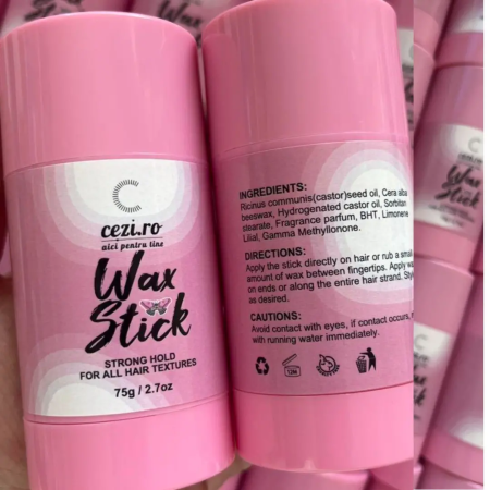 Ceară de Păr Stick Roz, 75g, Cezi – Coafare Precisa, Controlul Buclelor și Finisaj Impecabil [1]