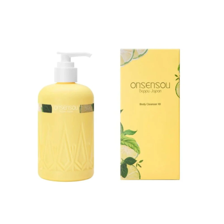 Geluri de duș - ONSENSOU Japan Beppu Gel de Duș KABOSU, 300 ml – Gel de Curățare cu AHA, Extracte de Fructe, Alge Verzi și Drojdie Hidrolizată