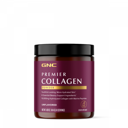 Capsule/comprimate/siropuri - GNC Premier Collagen Powder, Formula Premium de Colagen fara Aroma, 141.4 g