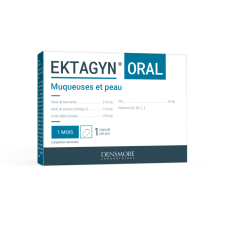 Sănătatea femeii - EKTAGYN® ORAL – Hidratare și Confort pentru Mucoasa Vaginală și Piele (30 capsule)