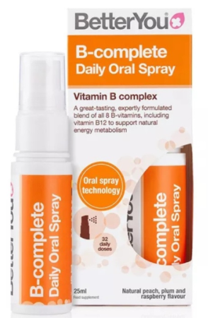 Afectiuni Frecvente - Spray oral B-Complete BetterYou – 25 ml cu 8 vitamine B pentru energie și sistemul nervos