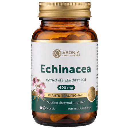 Imunitate - Echinacea 600 mg – Aronia Charlottenburg, 60 capsule vegetale pentru susținerea imunității