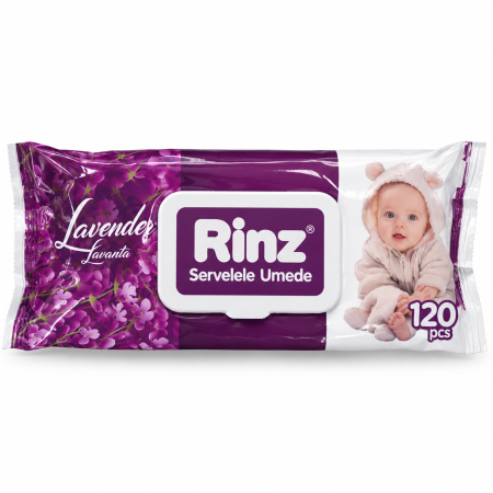 Curatenie si ingrijire casa - Șervețele umede Rinz Lavender, 120 bucăți