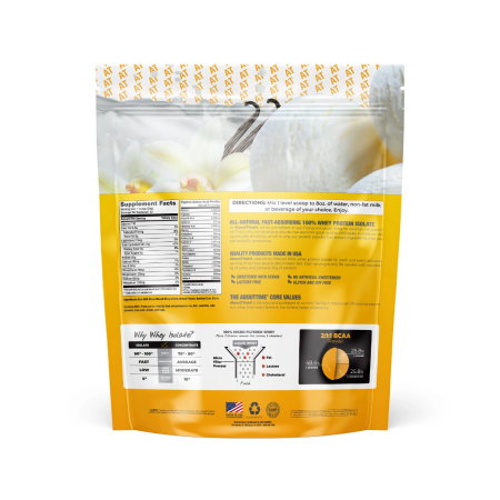 Abouttime Whey Protein Isolate, Izolat Proteic Din Zer Cu Aroma De Vanilie, 928 G [1]