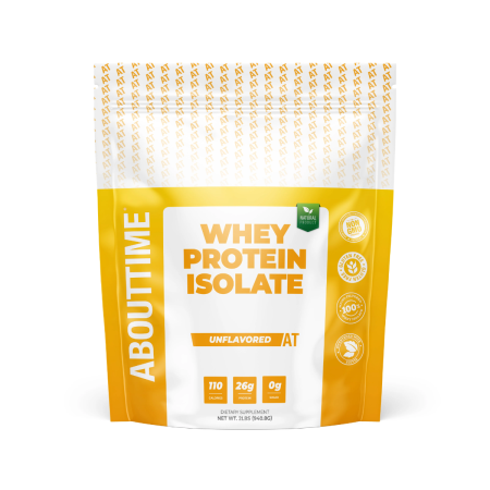 Suplimente alimentare - Abouttime Whey Protein Isolate Unflavored, Izolat Proteic Din Zer Fara Aroma, 940.8 G