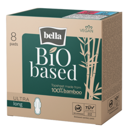 Absorbante - Absorbante igienice Bio based Long, 8 bucati, Bella
