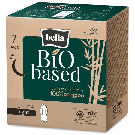 Absorbante - Absorbante igienice Bio based Ultra night, 7 bucati, Bella