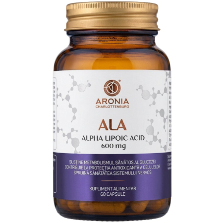 Afectiuni Frecvente - ALA (Alpha Lipoic Acid) 600 mg — 60 capsule pentru energie stabilă, protecție celulară și echilibru metabolic