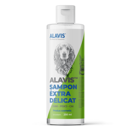 Îngrijire și Suplimente Animale - ALAVIS™ Șampon Câini, Pisici & Cai Extra Delicat 250ml | Piele Sensibilă, Îngrijire Zilnică Blană